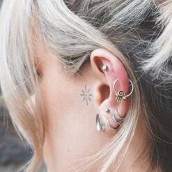 Hand Of Fatima Brass & Surgical Steel BCR Ball Closure Ring -Stretch It Body Jewellery hand of fatima brass surgical steel bcr ball closure ring model shot