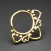 Heart Flower Brass Seamless Septum Ring
