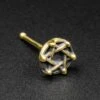 Hexagram Brass Nose Stud (Nose Bone)