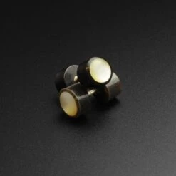 Horn Fake Gauge Plug With MOP Inlay