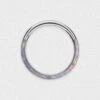 Inlaid Flash Lavender Synth Opal Titanium Septum Clicker