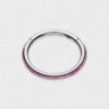 Inlaid Rose Pink Synth Opal Titanium Hinged Segment Ring -Stretch It Body Jewellery inlaid rose pink synth opal titanium hinged segment ring 1 web grey