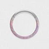 Inlaid Rose Pink Synth Opal Titanium Septum Clicker -Stretch It Body Jewellery inlaid rose pink synth opal titanium septum clicker 1 web grey