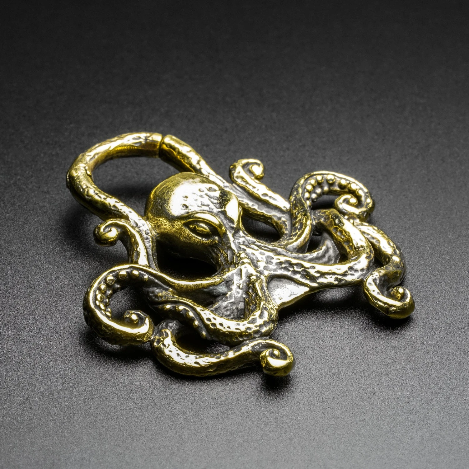 Kraken Hinged Clicker Brass Plug Hoops 3 Kraken Hinged Clicker Brass Plug Hoops