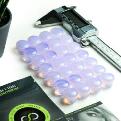 Lavender Opalite Single Flare Convex Plug -Stretch It Body Jewellery lavender opalite single flare convex glass plug group shot