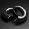 Lobe Cuff Black PVD Double Flare Ear Weight