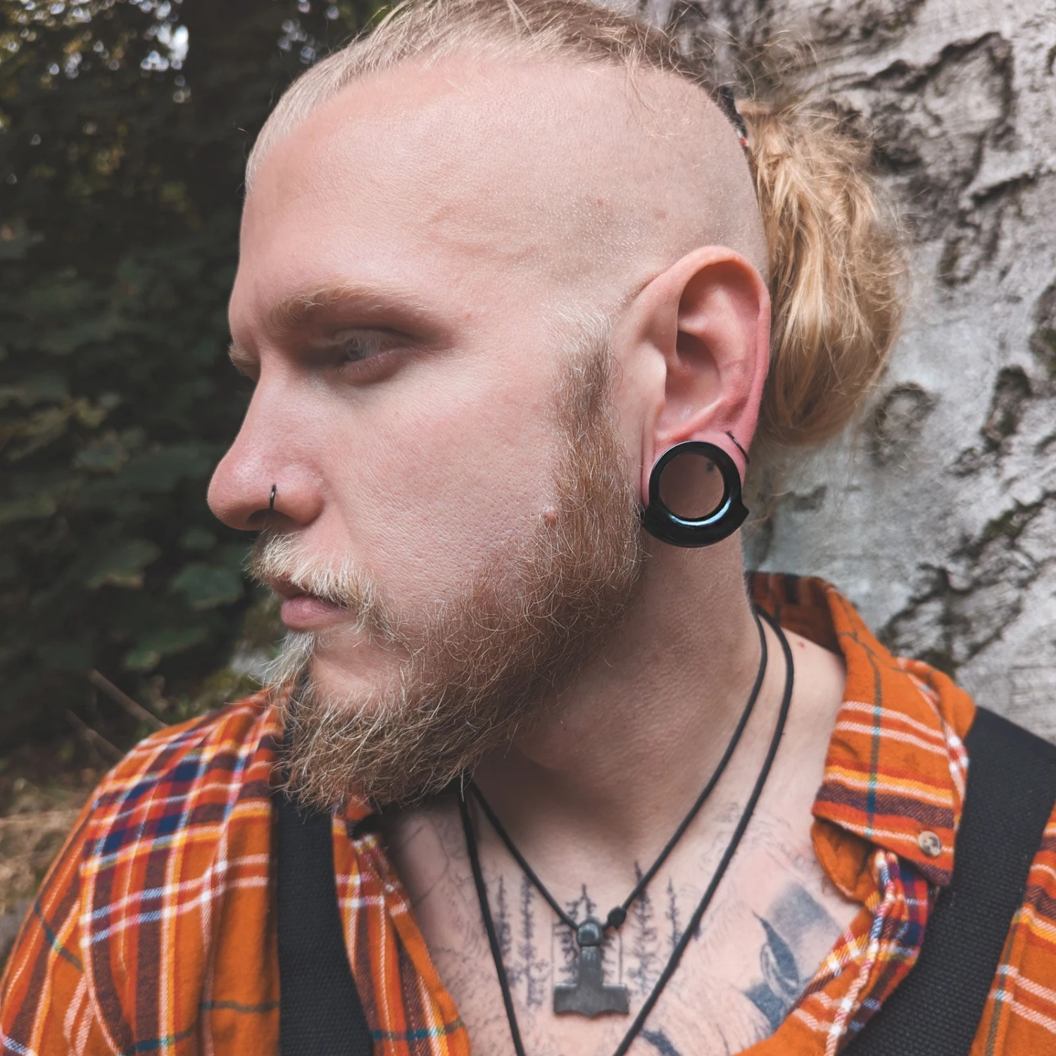 Lobe Cuff Black PVD Double Flare Ear Weight 4 Lobe Cuff Black PVD Double Flare Ear Weight - Image 2