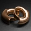 Lobe Cuff Rose Gold PVD Double Flare Ear Weight -Stretch It Body Jewellery lobe cuff rose gold pvd double flare tunnel