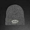 Logo Embroided Beanie - Grey 1 Logo Embroided Beanie - Grey -Stretch It Body Jewellery logo embroided beanie grey