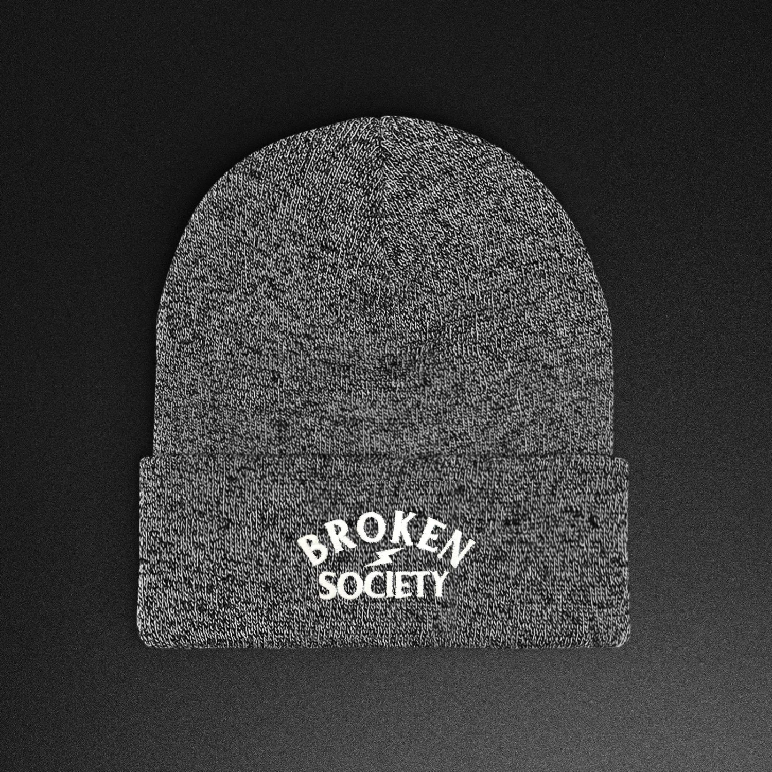 Logo Embroided Beanie - Grey 3 Logo Embroided Beanie - Grey