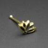 Lotus Flower Brass Nose Stud (Nose Bone)