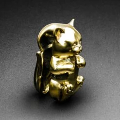 Lucky Kitten Brass Ear Weight