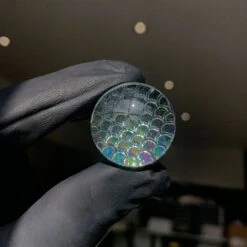 Iridescent Mermaid Scale Glass Double Flare Convex Plug -Stretch It Body Jewellery mermaid plug