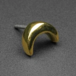 Moon Crescent 18k Gold Plated Threadless Top