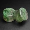 Moss Glass Double Flare Plug -Stretch It Body Jewellery moss agate stone plugs