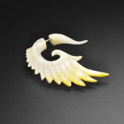 Mother Of Pearl Fake Gauge Angel Wing
