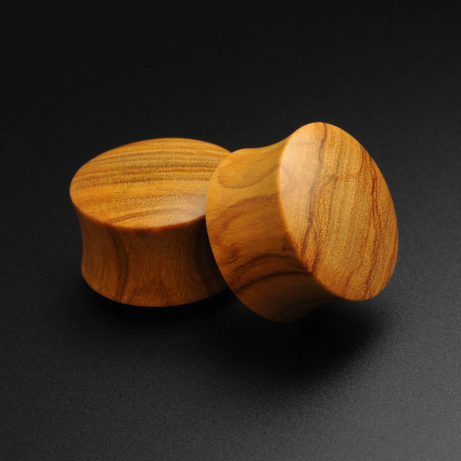 Olive Wood Double Flare Convex Plug 3 Olive Wood Double Flare Convex Plug