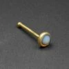 Opalite Brass Nose Stud (Nose Bone) -Stretch It Body Jewellery opalite brass nose stud nose bone