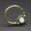 Opalite Drop & Brass Seamless Septum Ring