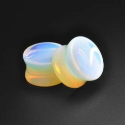 Opalite Double Flare Concave Plug
