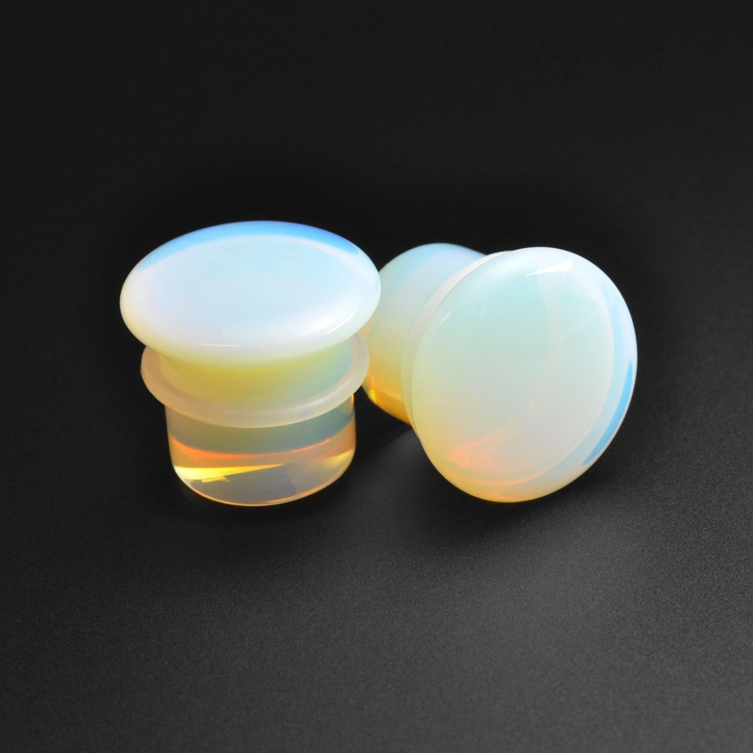 Opalite Single Flare Convex Plug 3 Opalite Single Flare Convex Plug