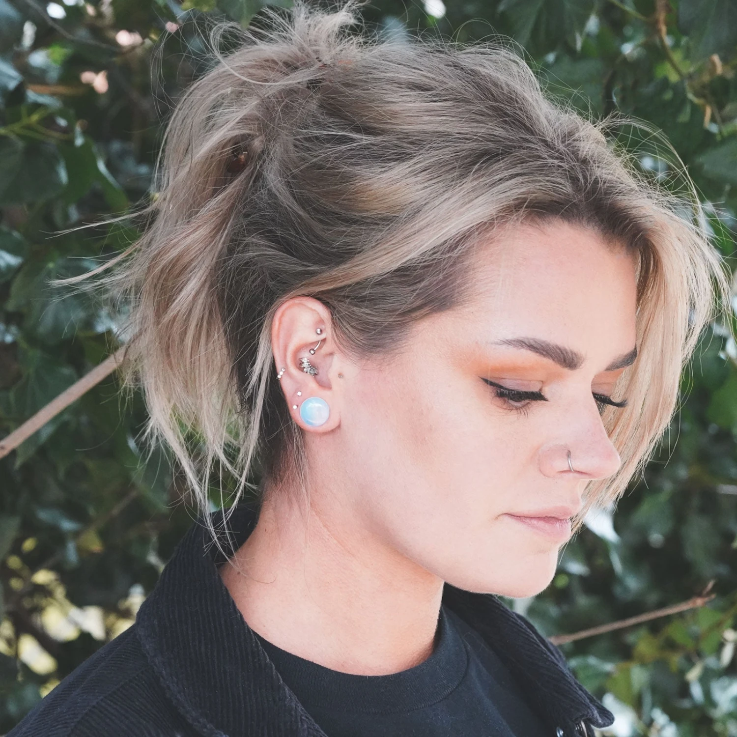 Opalite Single Flare Convex Plug 6 Opalite Single Flare Convex Plug - Image 4