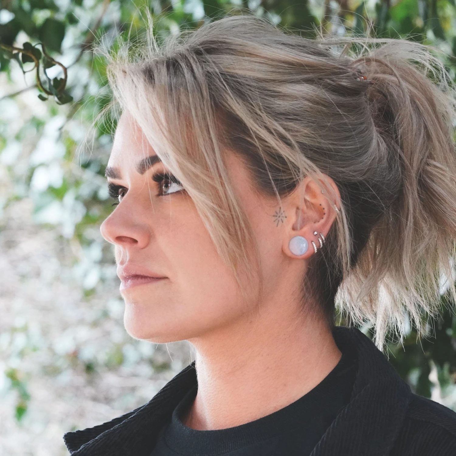 Opalite Single Flare Convex Plug 5 Opalite Single Flare Convex Plug - Image 3