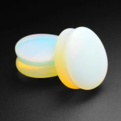 Opalite Double Flare Convex Teardrop Plug