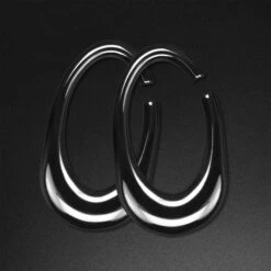 Oval Black PVD Surgical Steel Ear Weight