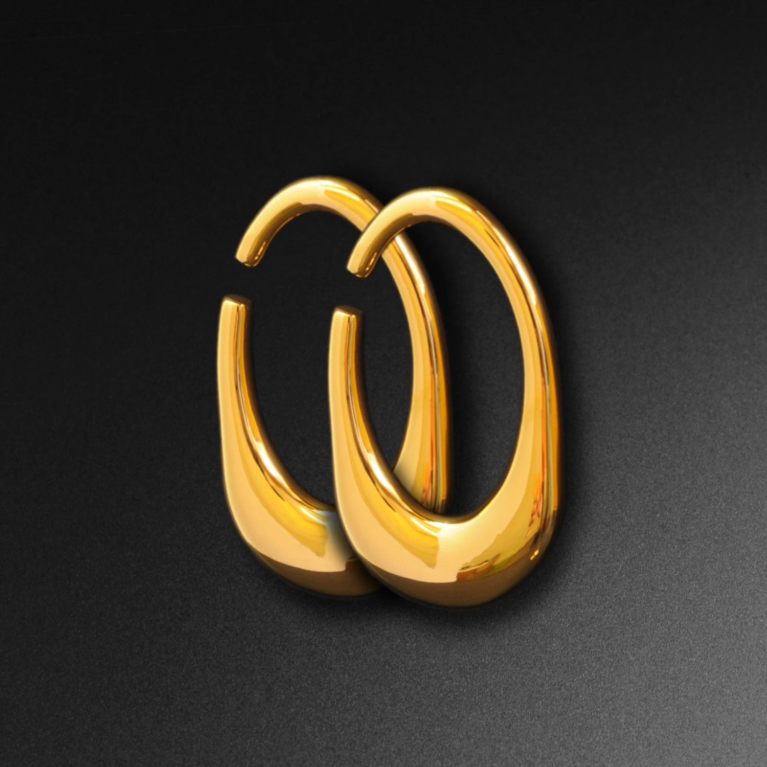 Oval Gold PVD Surgical Steel Ear Weight 3 Oval Gold PVD Surgical Steel Ear Weight