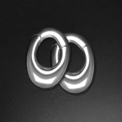 Oval Surgical Steel Magnetic Ear Weight