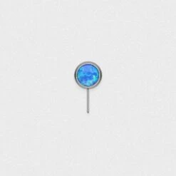 Pacific Blue Front Facing Synth Opal Titanium Threadless Top