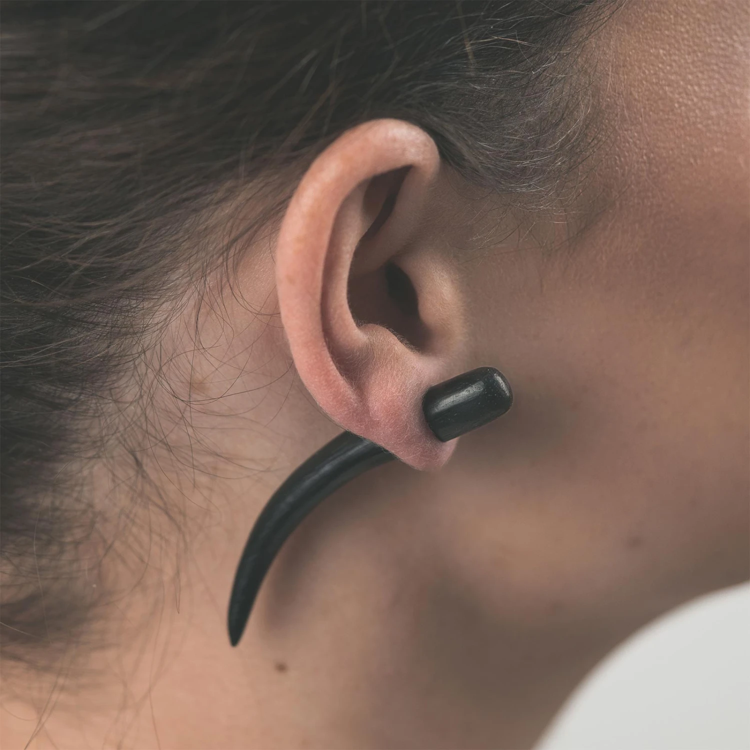 Painted Narra Wood Fake Gauge Curved Taper 4 Painted Narra Wood Fake Gauge Curved Taper - Image 2