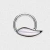 Pearl Shell Wing Titanium Hinged Segment Ring