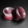 Purple Cat's Eye Glass Double Flare Concave Plug -Stretch It Body Jewellery purple cat eye plug