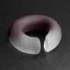 Purple & Clear Matte Glass Ear Weight 2 Purple & Clear Matte Glass Ear Weight -Stretch It Body Jewellery purple clear matte glass ear weight