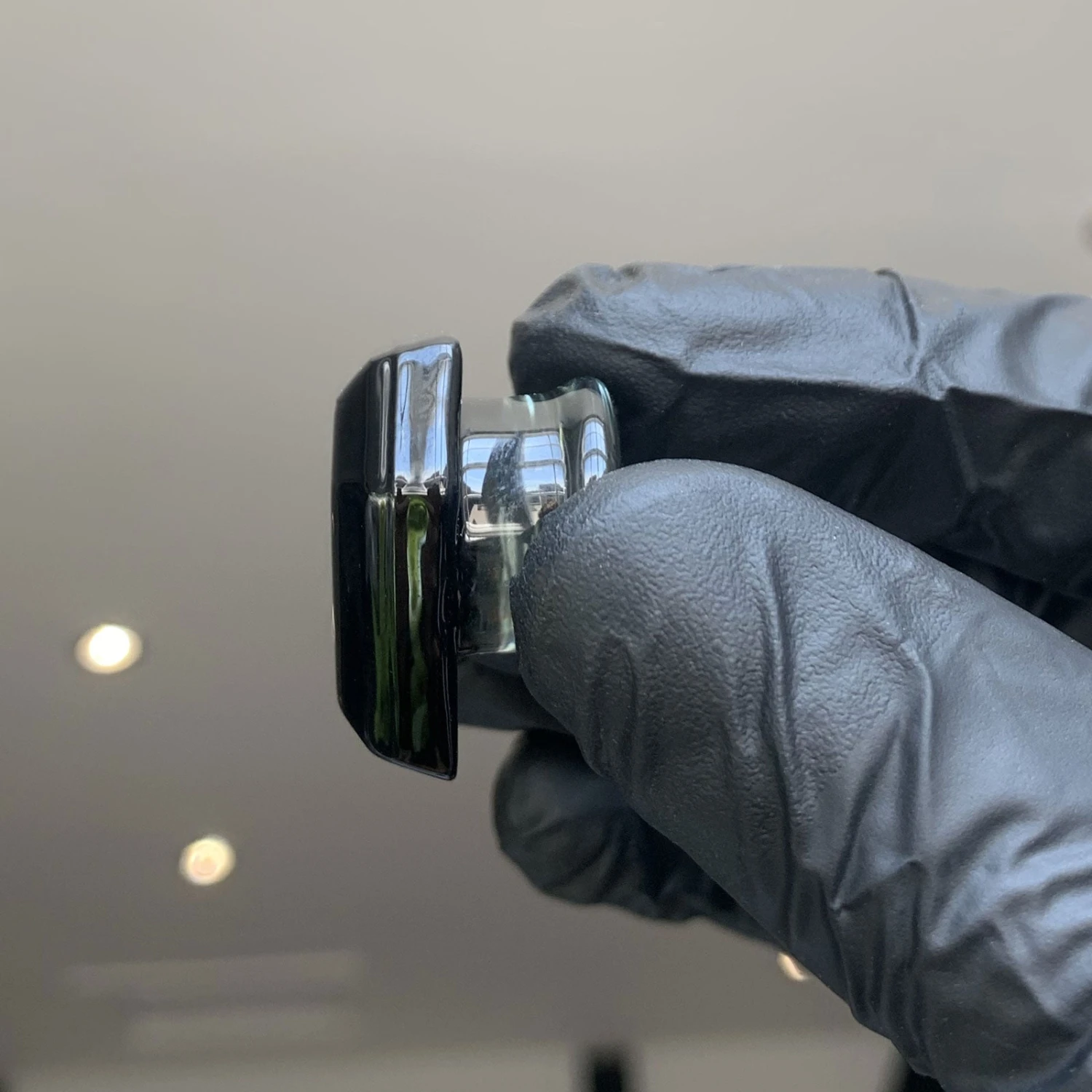 Black Coffin Faced Glass Double Flare Plug 6 Black Coffin Faced Glass Double Flare Plug - Image 4