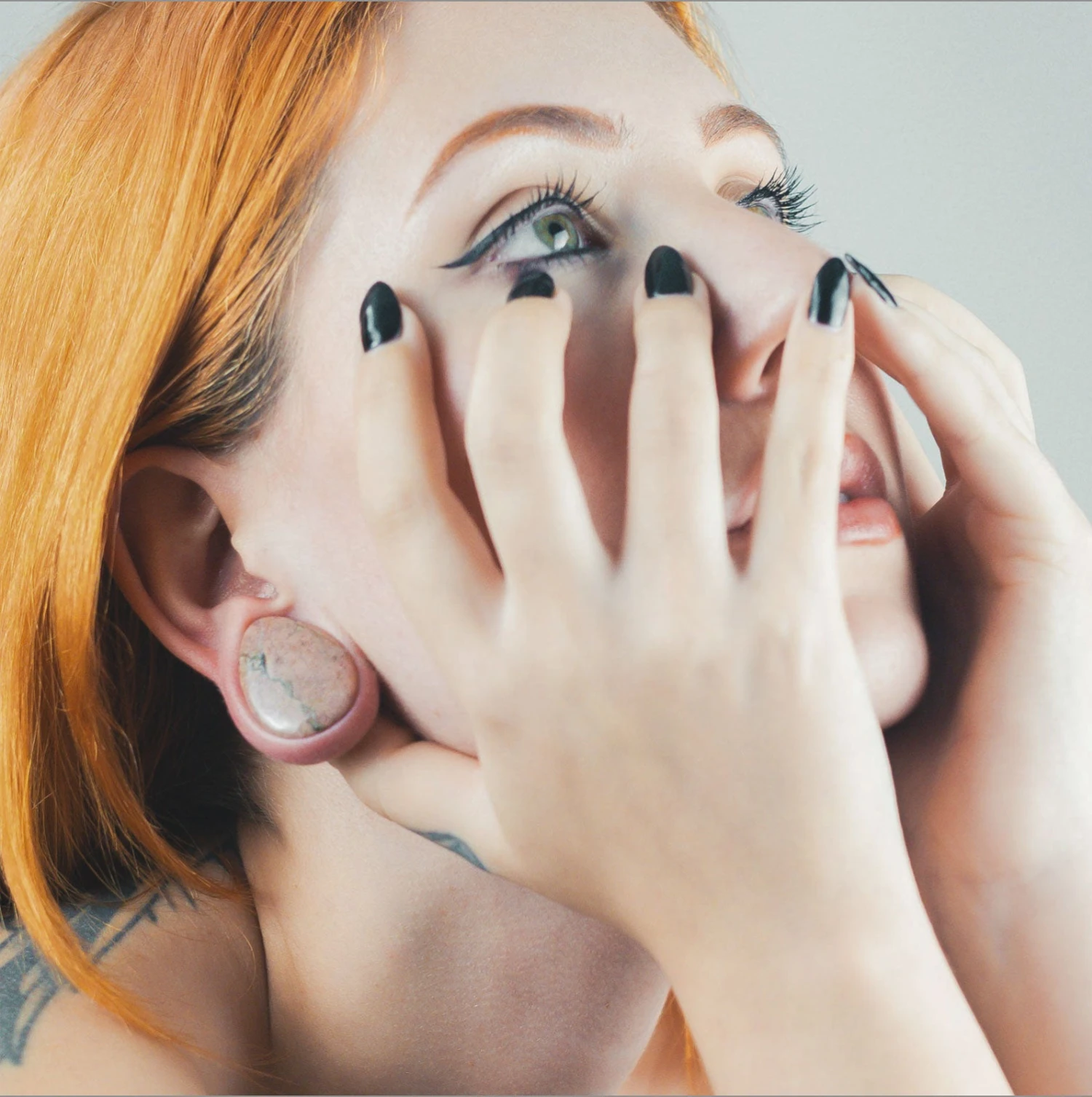 Rhodonite Double Flare Convex Teardrop Plug 4 Rhodonite Double Flare Convex Teardrop Plug - Image 2