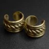 Rope Border Brass Ear Cuff 2 Rope Border Brass Ear Cuff -Stretch It Body Jewellery rope brass ear cuff