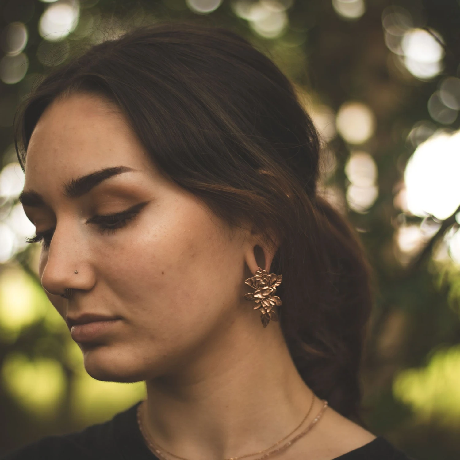 Rose And Vine Rose Gold PVD Ear Weight 4 Rose And Vine Rose Gold PVD Ear Weight - Image 2