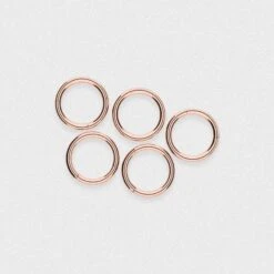Rose Gold PVD Titanium Ring Stacks