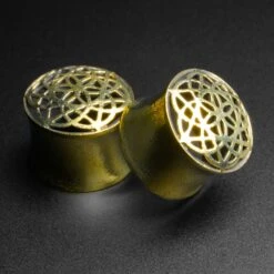 Brass Seed Of Life Star Double Flare Tunnel