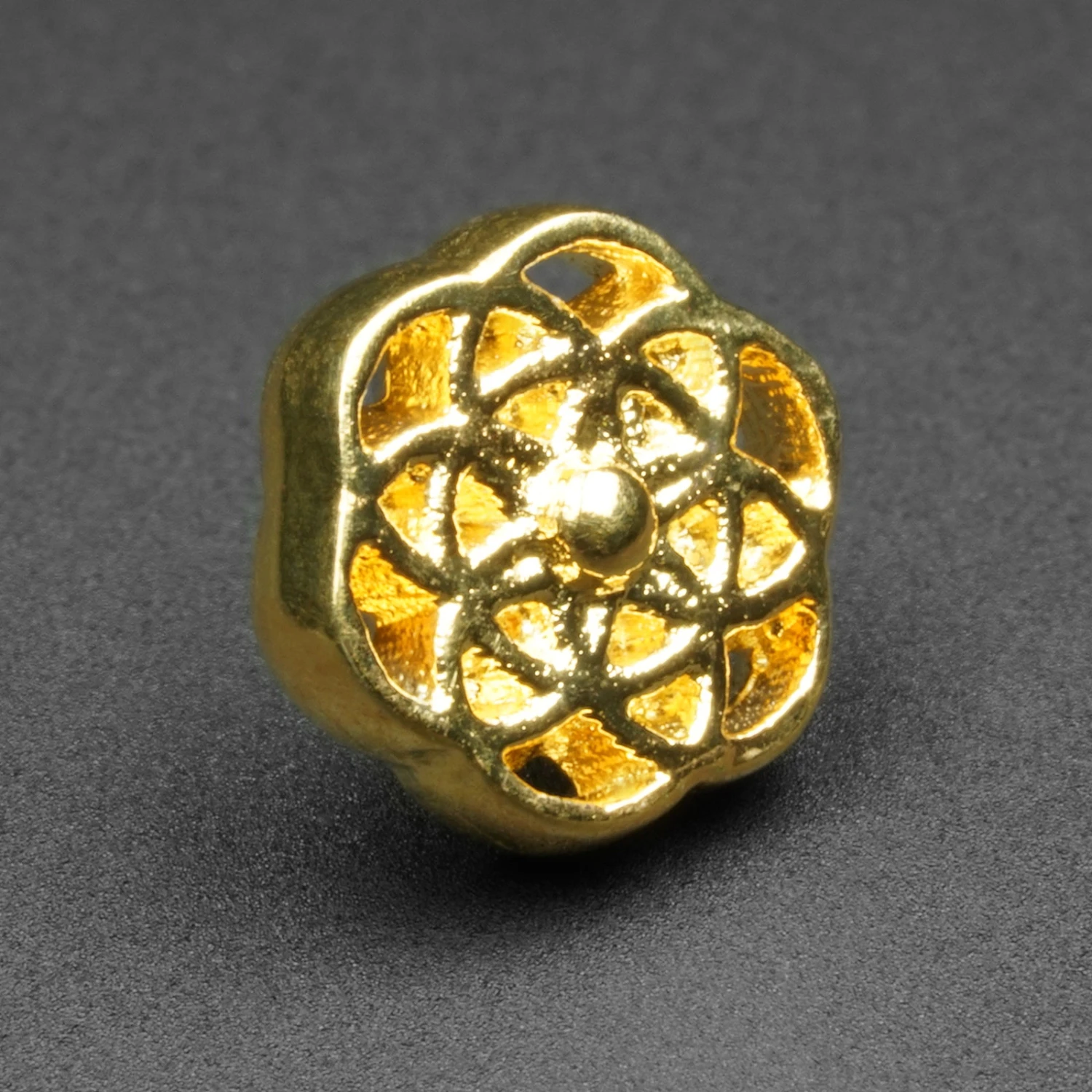 Seed Of Life 18k Gold Plated Threadless Top 3 Seed Of Life 18k Gold Plated Threadless Top