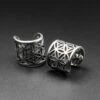 Seed Of Life White Brass Ear Cuff
