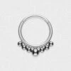 Septenary Dot Titanium Septum Clicker -Stretch It Body Jewellery septenary dot titanium septum clicker 1 web grey