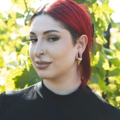 Shark Tooth Rose Gold PVD Ear Weight -Stretch It Body Jewellery shark tooth rose gold pvd ear weight model shot