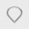 Simple Teardrop Titanium Septum Clicker Ring -Stretch It Body Jewellery simple teardrop titanium septum clicker ring 1 web grey
