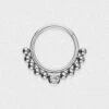 Single Jewel Multi Dot Titanium Septum Clicker -Stretch It Body Jewellery single jewel multi dot titanium septum clicker 1 web grey