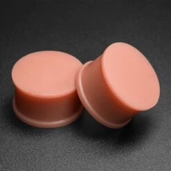 Skin Tone C Silicone Double Flare Hider Plug