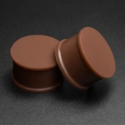 Skin Tone D Silicone Double Flare Hider Plug